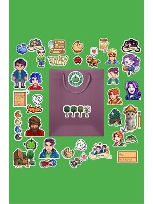 Assess Store Stardew Valley Paketi/bullet Journal Defter Çıkartma Ajanda Laptop Etiket, 4687435476874