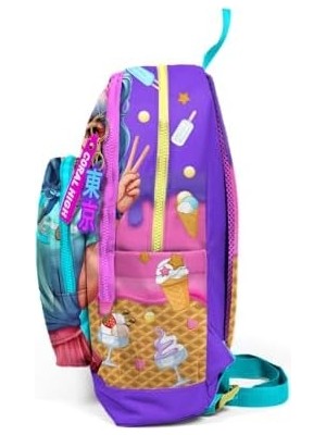 Assess Store Kids Lila Turkuaz Dondurma ve Desenli Dört Bölmeli Okul Sırt Çantası 23773