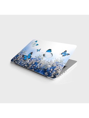 Assess Store Laptop Bilgisayar Notebook Pc Kaplama Etiketi Mavi Kelebek
