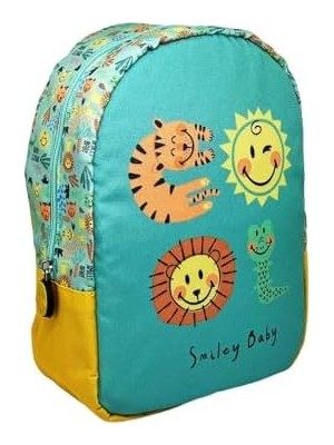 Assess Store Baby Lisanslı Sevimli Hayvanlar Desenli Tek Bölmeli Anaokul-Kreş Için Polyester Bebek Sırt Çantası
