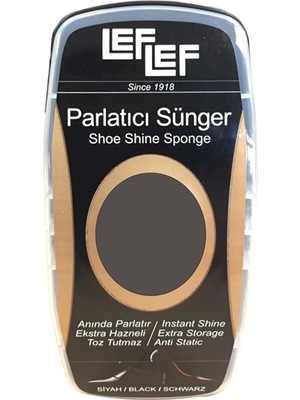 Assess Store Nuri Leflef Ayakkabı ve Deri Parlatıcı Sünger Parlatıcı Depolu Deri Bakım Süngeri Siyah (10 Ml)