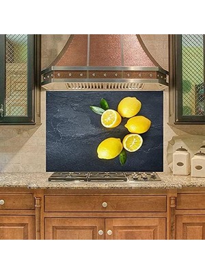 Assess Store Mutfak Duvar Tezgah Arası Ocak Arkası Kaplama Limon