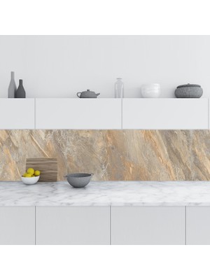 Assess Store Mutfak Tezgah Arası Folyo Kaplama Folyosu Doğal Taş Mermer 60X100 cm