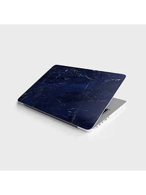 Assess Store Laptop Notebook Pc Kaplama Etiketi Lacivert Mermer Desen