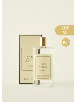 Bella Maison Dark Amber Kolonya Limon Kokulu 200 ml 80 Derece Dökme Şık Cam Ambalajda