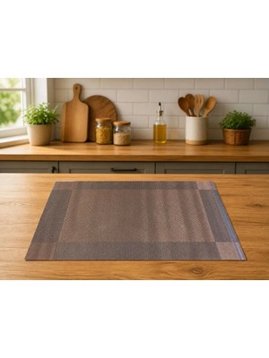 Pinkev 6 Kişilik Pvc Amerikan Servis Supla Seti - 30X45CM