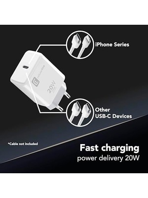 Assess Store 20W Şarj Adaptörü (8 ve Üstü ile Uyumlu, Usb-C, 4A, 20W)
