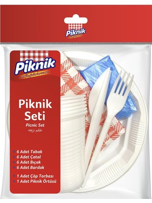 Assess Store Piknik Kullan At Seti Ekonomik 6'lı Beyaz 1525