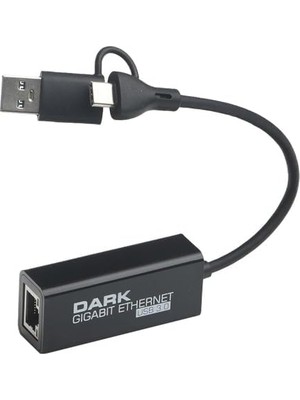 Assess Store Dark Dk Nt U3GLAN USB 3 To Ethernet Çevirici Dönüştürücü Adaptör (Gigabit Destekli)