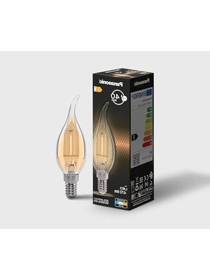 Cekar Store Filament Ampul E14 Flame (Mum Tipi) 4W 470LM 2700K Sarı Işık          [enerji Sınıfı E]