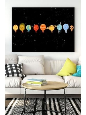 Assess Store (PSTER16090) Gezegenler Eğlenceli Mizahi Kanvas Tablo 21 x 30