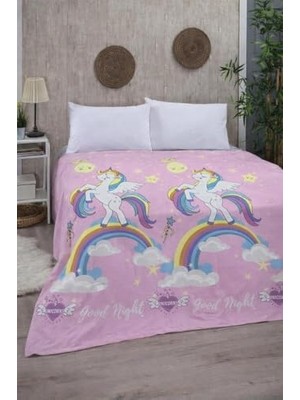 Assess Store Tek Kişilik Pike 170X230 cm - Çocuk ve Genç Odaları Için, Renkli Gökkuşağı Desenli