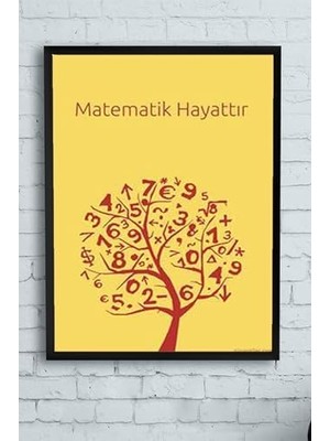 Assess Store (PSTER12165) Matematik Hayattır Eğitim Çerçeveli Tablo 2 (21X30CM)