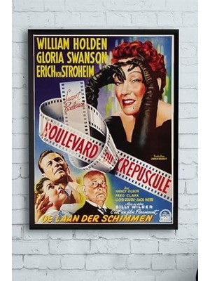 Assess Store (PSTER13472) Sunset Boulevard-Sunset Bulvarı Film Afişi Çerçeveli Tablo 2 (50X70CM)