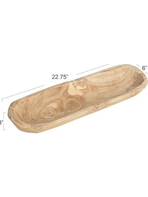 Assess Store Beeinflußt DA5397 Pure Deko Paulownia Holz Rechteck Schüssel