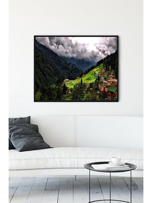 Assess Store (PSTER13652) Ayder Yaylası Manzara Çerçeveli Tablo (50X70CM)