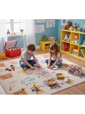 Assess Store Pembe - The Pink Cat Uyku Zamanı Desenli Lisanslı 100 Parça 34X24CM Çocuk Puzzle Yapboz Serisi