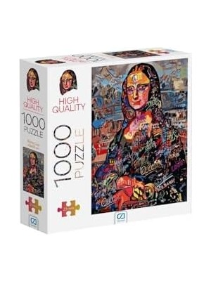 Assess Store Ca Games Mona Lisa 1000 Parça 2,2mm Kalınlık 48X68CM Profesyonel Hobi Puzzle Yapboz Serisi