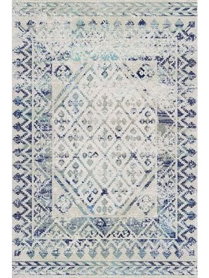 Assess Store Leroy Desenli Kadife Pamuk Tabanlı Yıkanabilen Kaydırmaz Antibakteriyel Salon Halısı 100X150
