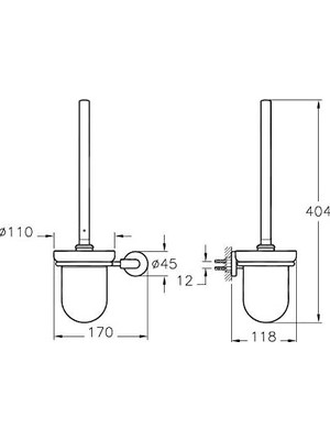 Assess Store Minimax A44790 Tuvalet Fırçalığı, Krom