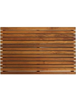Assess Store Zen Shower Spa, Masif Tik Ağacı ve Yağlanmış Bitirme, Kahverengi (Tik Ağacı), 31,5 Inç G x 19,5 Inç U x 1,5 Inç Y