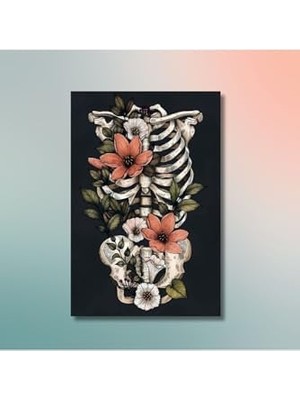 Assess Store Tekli Dikey Kanvas Poliklinik Tablosu Renkli Iskelet Sistemi, 50 x 70