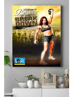 Assess Store (PSTER15227) Beauty Fitness Vücut Geliştirme Body Building Fitness Kanvas Tablo 40 x 60
