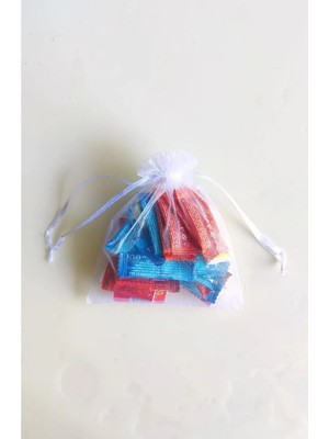 Malinka 20 Adet Şeffaf Bez Nişan Kına Düğün Mevlüt Takı Sünnet Hediye Kesesi Kese 14 cm x 12 cm Çanta