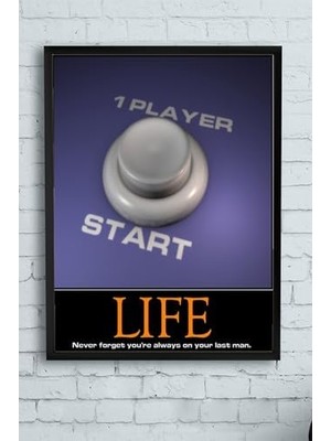 Assess Store (PSTER11980) Life Game Motivasyon Çerçeveli Tablo (30 x 40CM)