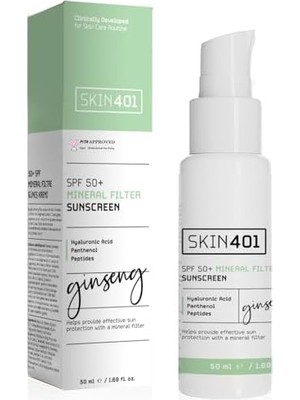Assess Store SKIN401 Spf 50+ Mineral Filter Sunscreen Mineral Filtre Güneş Kremi 50 ml