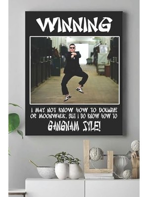 Assess Store (PSTER16058) Gangnam Style Eğlenceli Mizahi Kanvas Tablo 40 x 60