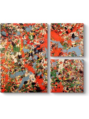 Assess Store Jackson Pollock - Convergence Tablosu 88 x 73-3 Parçalı