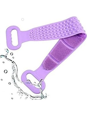 Assess Store Banyo Sırt Kesesi Çift Taraflı Silikon Cilt Temizleme Fırçası 60 cm