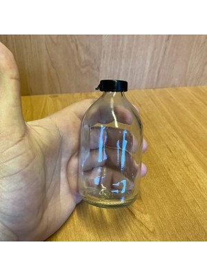 Assess Store 10 Adet 100 ml Düğün, Kına, Nişan, Kolonya, Koku, Hediyelik Şişesi Kapaklı 100 cc Cam Şişe (Siyah)