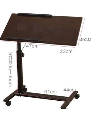 Assess Store Yerden Yükseklik ve Eğim Ayarlı Mouse Bölmeli Tekerli Laptop Sehpası Bilgisayar Masası Siyah
