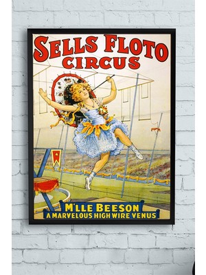 Assess Store (PSTER13218) Sells Floto Circus Çerçeveli Tablo (21X30CM)