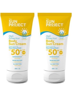 Assess Store Görkito The Sun Yüksek Korumalı Aile Boyu Yüz ve Vücut Güneş Kremi 50 Spf 200 ml (2 Paketi)