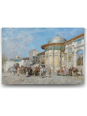 Assess Store Alberto Pasini - At Pazarı Tablosu - 45X30CM