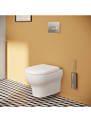 Assess Store Origin A44894 Tuvalet Fırçalığı, Duvardan, Krom