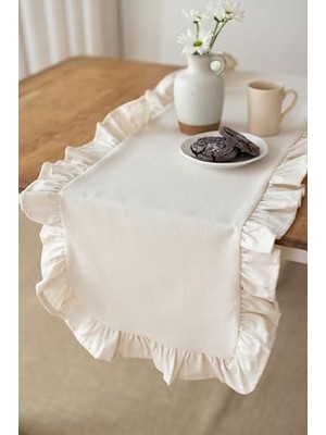 Assess Store | Fırfırlı Runner 40 x 110 cm (Bej)