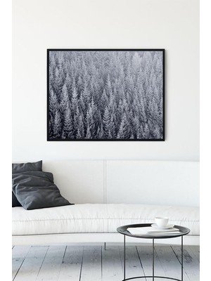 Assess Store (PSTER12250) Kış Kar Manzara Çerçeveli Tablo 5 (50X70CM)