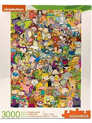 Assess Store Kova Burcu Nickelodeon 90'lar Bulmaca (3000 Parça Puzzle) - Resmen Lisanslı Nickelodeon Mal ve - Glare - Hassas Fit - Hemen Hemen Yok Dust Bulmaca - 32 x 45 Inç"