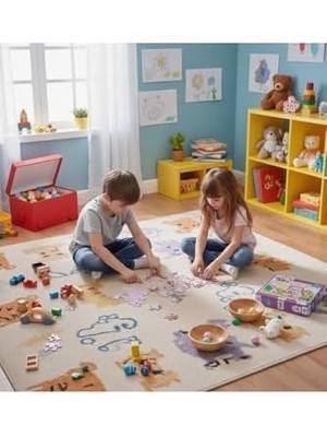 Assess Store Pembe - The Pink Cat Bahçede Lisanslı 60 Parça 34X24CM Çocuk Puzzle Yapboz Serisi (CA5336)