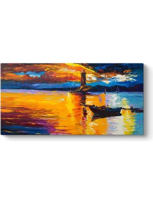 Assess Store Deniz Feneri Yağlıboya Tablo 80 x 40