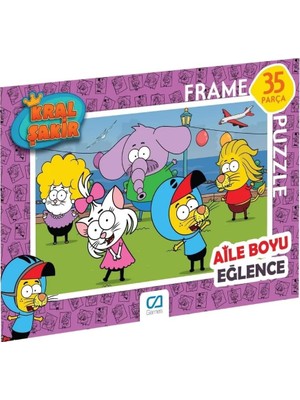Assess Store Kral Şakir Lisanslı 35 Parça Çerçeveli 34X24CM Çocuk Puzzle Yapboz Serisi (Mor)