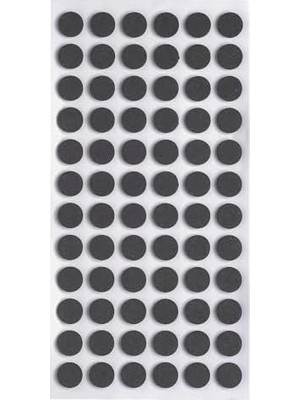Assess Store Siyah Keçe 72 Adet 1,5 cm Daire Yapışkanlı, Masa, Koruma Yuvarlak Siyah Keçe