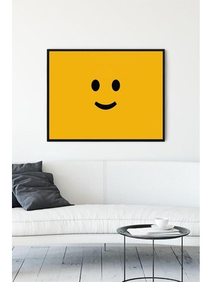 Assess Store (PSTER13317) Smile Eğlenceli Mizahi Çerçeveli Tablo (21X30CM)