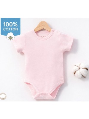 Angeltouch %100 Pamuklu Kız Erkek Body Kısa Kol Penye Zıbın Atlet Basic