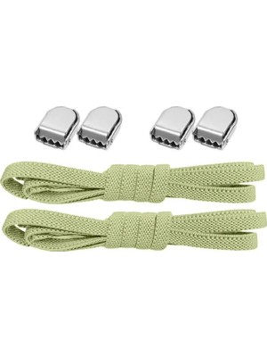 Hapshoe Akıllı Kilitli Ayarlanabilir Yeşil 6 mm Lastik Pratik Bağcık 1 Çift