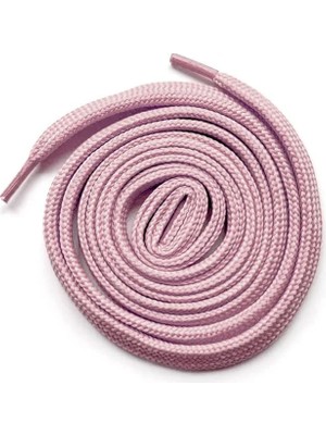 Pudra Pembe 1 cm Kalınlığında 1 Çift Yassı Spor Ayakkabı Bağcığı